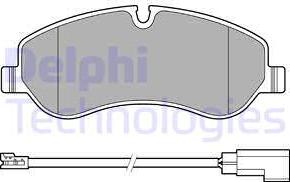 Delphi LP2661 - Тормозные колодки, дисковые, комплект autospares.lv