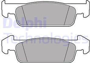 Delphi LP2663 - Тормозные колодки, дисковые, комплект autospares.lv