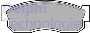 Delphi LP261 - Тормозные колодки, дисковые, комплект autospares.lv