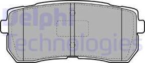 Delphi LP2095 - Тормозные колодки, дисковые, комплект autospares.lv