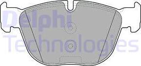 Delphi LP2090 - Тормозные колодки, дисковые, комплект autospares.lv