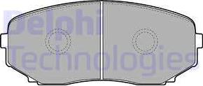 Delphi LP2098 - Тормозные колодки, дисковые, комплект autospares.lv