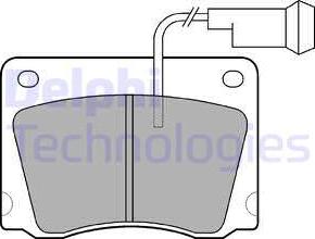 Delphi LP209 - Тормозные колодки, дисковые, комплект autospares.lv