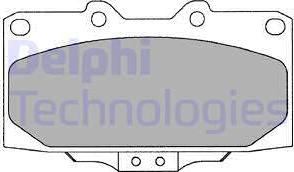 Delphi LP2044 - Тормозные колодки, дисковые, комплект autospares.lv