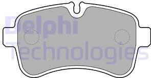 Delphi LP2040 - Тормозные колодки, дисковые, комплект autospares.lv