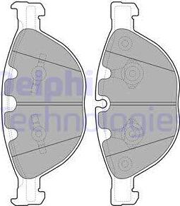 Delphi LP2041 - Тормозные колодки, дисковые, комплект autospares.lv