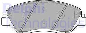 Delphi LP2048 - Тормозные колодки, дисковые, комплект autospares.lv
