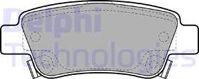 Delphi LP2047 - Тормозные колодки, дисковые, комплект autospares.lv