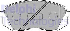 Delphi LP2050 - Тормозные колодки, дисковые, комплект autospares.lv