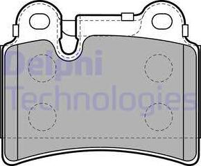 Delphi LP2061 - Тормозные колодки, дисковые, комплект autospares.lv