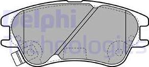 Delphi LP2062 - Тормозные колодки, дисковые, комплект autospares.lv