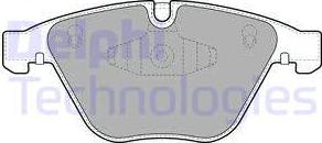 Delphi LP2067 - Тормозные колодки, дисковые, комплект autospares.lv