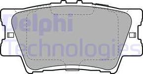 Delphi LP2004 - Тормозные колодки, дисковые, комплект autospares.lv