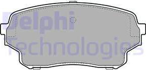 Delphi LP2000 - Тормозные колодки, дисковые, комплект autospares.lv