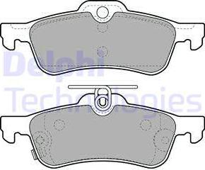 Delphi LP2007 - Тормозные колодки, дисковые, комплект autospares.lv