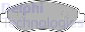 Delphi LP2010 - Тормозные колодки, дисковые, комплект autospares.lv