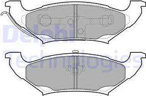 Delphi LP2085 - Тормозные колодки, дисковые, комплект autospares.lv