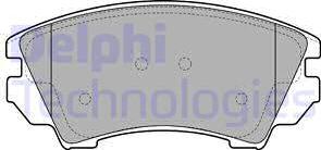 Delphi LP2081 - Тормозные колодки, дисковые, комплект autospares.lv
