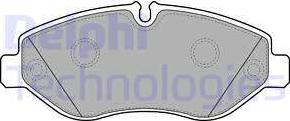 Delphi LP2039 - Тормозные колодки, дисковые, комплект autospares.lv