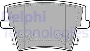 Delphi LP2035 - Тормозные колодки, дисковые, комплект autospares.lv