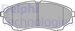 Delphi LP2036 - Тормозные колодки, дисковые, комплект autospares.lv