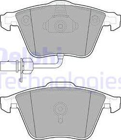 Delphi LP2032 - Тормозные колодки, дисковые, комплект autospares.lv