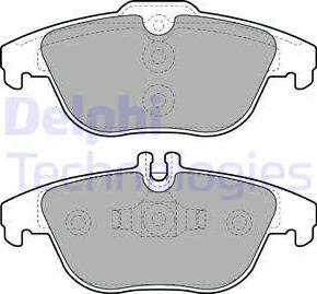 Delphi LP2029 - Тормозные колодки, дисковые, комплект autospares.lv