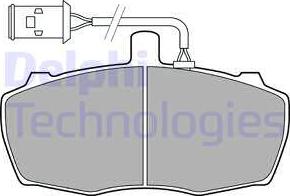 Delphi LP2023 - Тормозные колодки, дисковые, комплект autospares.lv