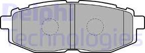 Delphi LP2076 - Тормозные колодки, дисковые, комплект autospares.lv
