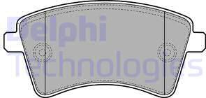 Delphi LP2078 - Тормозные колодки, дисковые, комплект autospares.lv