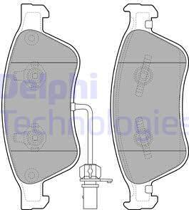 Delphi LP2072 - Тормозные колодки, дисковые, комплект autospares.lv