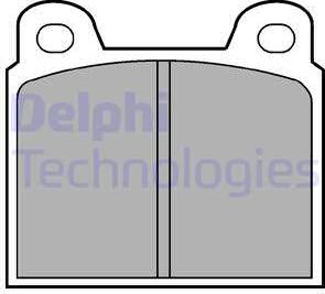 Delphi LP20 - Тормозные колодки, дисковые, комплект autospares.lv