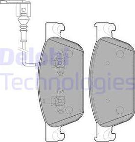 Delphi LP2199 - Тормозные колодки, дисковые, комплект autospares.lv