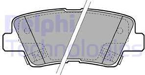 Delphi LP2195 - Тормозные колодки, дисковые, комплект autospares.lv