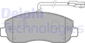 Delphi LP2190 - Тормозные колодки, дисковые, комплект autospares.lv