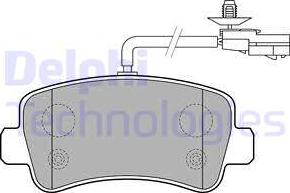 Delphi LP2191 - Тормозные колодки, дисковые, комплект autospares.lv