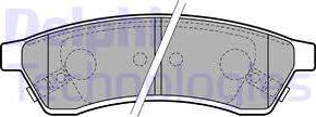 Delphi LP2197 - Тормозные колодки, дисковые, комплект autospares.lv