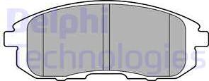 Delphi LP2148 - Тормозные колодки, дисковые, комплект autospares.lv