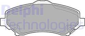 Delphi LP2143 - Тормозные колодки, дисковые, комплект autospares.lv
