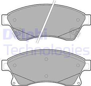 Delphi LP2142 - Тормозные колодки, дисковые, комплект autospares.lv