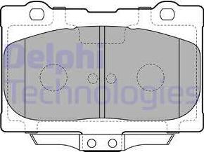 Delphi LP2155 - Тормозные колодки, дисковые, комплект autospares.lv