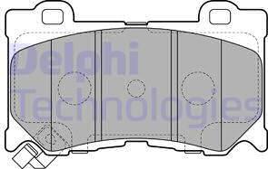 Delphi LP2156 - Тормозные колодки, дисковые, комплект autospares.lv