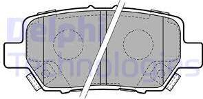 Delphi LP2160 - Тормозные колодки, дисковые, комплект autospares.lv