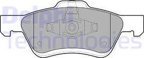 Delphi LP2161 - Тормозные колодки, дисковые, комплект autospares.lv