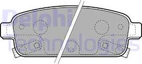Delphi LP2167 - Тормозные колодки, дисковые, комплект autospares.lv