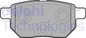 Delphi LP2105 - Тормозные колодки, дисковые, комплект autospares.lv
