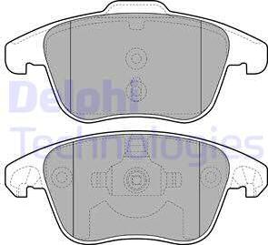 Delphi LP2100-18B1 - Тормозные колодки, дисковые, комплект autospares.lv