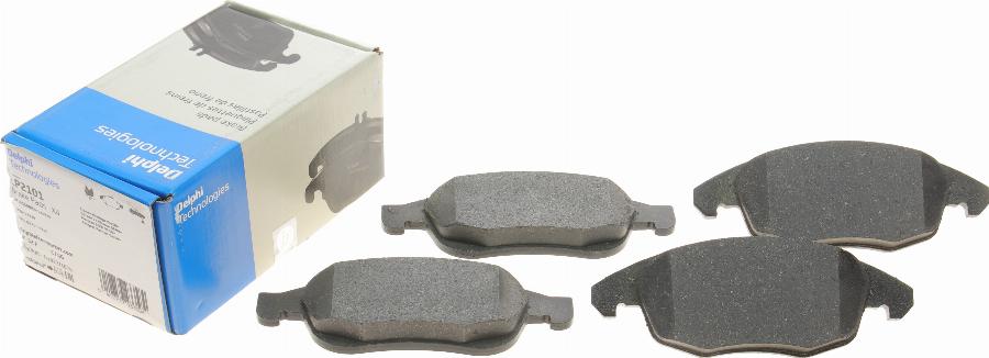 Delphi LP2101 - Тормозные колодки, дисковые, комплект autospares.lv