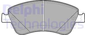 Delphi LP2102 - Тормозные колодки, дисковые, комплект autospares.lv