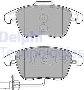 Delphi LP2107 - Тормозные колодки, дисковые, комплект autospares.lv